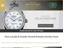 Tablet Screenshot of crownjewelersfredericksburg.com
